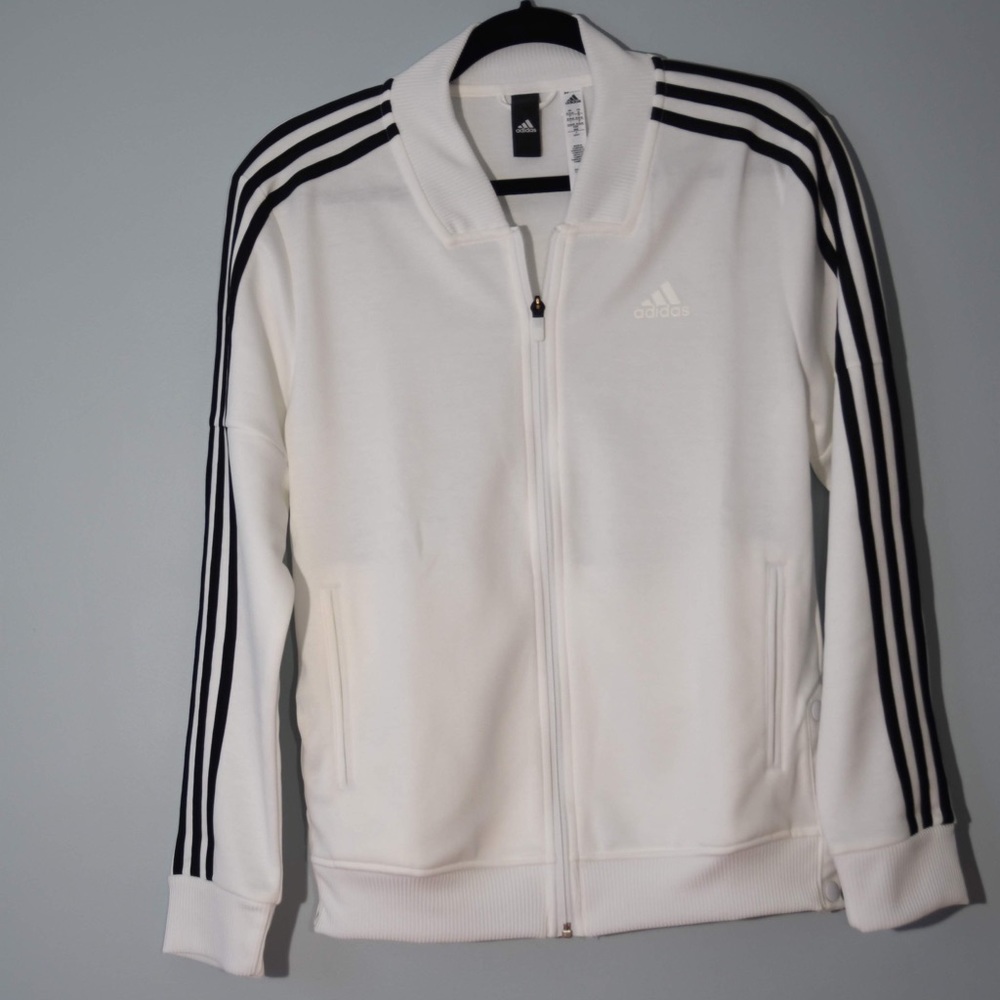 White adidas jacket with buttons (piece of a set)